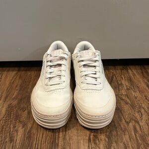 REEBOK Club C Double Geo Women's Platform Tennis - Cream Color